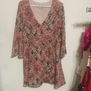 Maeve Erin’s  Red and Tan Knit Dress